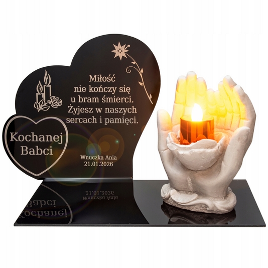 Exkluzívny Pamätný Sviečnik na Hrob pre Milovaných s Možnosťou Personalizácie